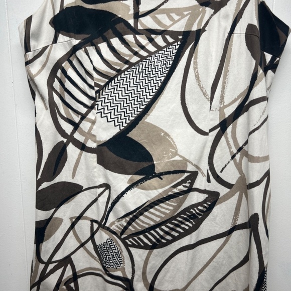 Giorgio Valenti Neutral Floral Party Cocktail Event Wedding Guest Womens Dress M - Picture 4 of 11